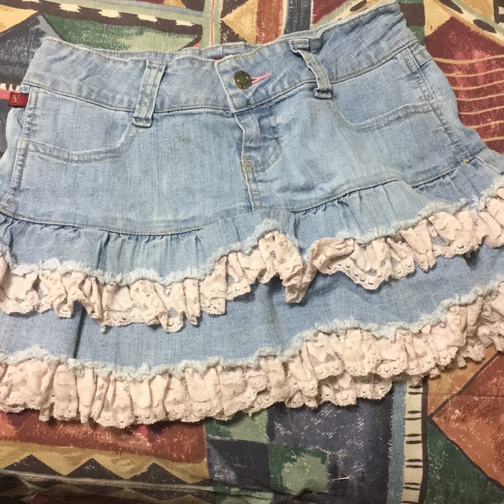Light Blue Mini Skirt